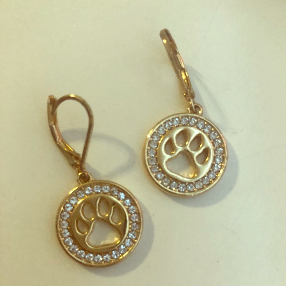Dog paw earrings